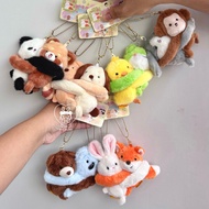 GANTUNGAN Mici Keychain - Cute Panda Rabbit Alpaca Bear Koala Frog Cat Couple Doll Keychain