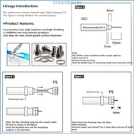 VIVI 4Way 20DB Signal Booster Splitter Home Office Antenna Signal Amplifier for Digtal TV Box Easy t