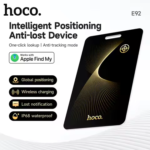 HOCO Smart Anti-Lost Tracker Device Wallet Ultra-Thin GPS Location Card Wireless Charging IP68 Water