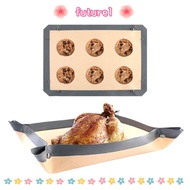 FUTUREE Baking Tray, Leak Proof Reusable Silicone Baking Mat, Accessories Non-Stick Heat Resistant S