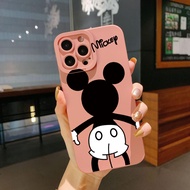 เคสโทรศัพท์สำหรับ Samsung Galaxy A03 A33 A53 A73 A12 A52S 5G A32 A31 A51 A71 A52 A72 4G คู่ Mickey Minnie Black Square Edge Full Len ป้องกัน