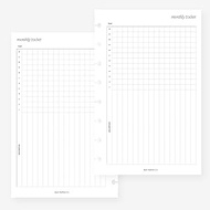 Half Letter Monthly Tracker Planner Insert 8-Disc Agenda Refill for Levenger Circa Junior, Arc by St
