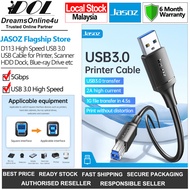 JASOZ D113 High-Speed USB 3.0 Type-B Cable for Fax Scanner Multi-function Printer HDD Dock Station B