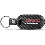 for GMC Denali Real Black Carbon Fiber Tag Style Key Chain Keychain, Official Licensed