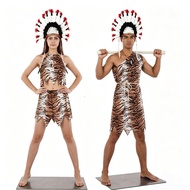 Halloween Children Savage Costume Adult Indian Leopard Print Savage Tribe Costume Original Savage Co