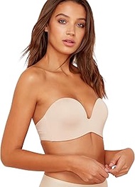 Women's Bandeau Bra, Beige (Nude Colour), Size 85H (Manufacturer Size: 38FF), Beige (Skin-coloured),