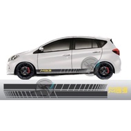 (Ready Stock ) S484# 2pc Myvi mg3 Car Side Body vinyl stickerauto parts Car decoration