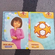kad choki choki upin & ipin kad CIKGU MELATI EXTAORDINARY dan FOOTBALL RARE