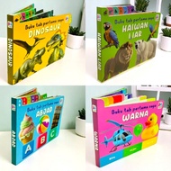 Buku Tab Pertama Saya (WARNA/DINOSAUR/HAIWAN LIAR/ABJAD) | Buku Boardbook Bayi Kanak-kanak