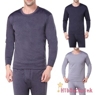 Cotton Thermal Underwear Set Winter Warm Thicken  Long Johns Men  2Pcs