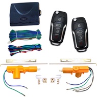 AUTO K ONE  ชุดเซ็นทรัลล็อครถยนต์พร้อมกุญแจรีโมท2ตัว 24V สำหรับรถยนต์ 2 ประตู  ใช้ได้กับทุกรุ่น(ที่ร