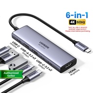[Ready Stock] UGREEN 6-IN-1 USB-C Hub (UG-CM889-75177) / 2 Years Warranty
