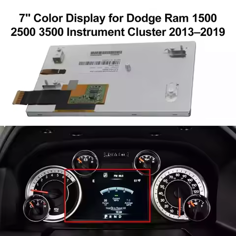Display For Dodge 1PCS 7" Gauge Cluster LCD Screen Display Panel P68242852AD P56045644AF DJ070NA02B 