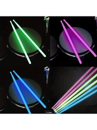 5A Glow-In-The-Dark Drumsticks With Nylon Tips, Jazz Drum Sticks Drum Hammer With Fluorescent Effect