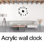 ZZOOI Modern 3D Wall Clock Mirror Wall Stickers Removable Self-Adhesive Art Wall Clocks Office Home Living Room Decor Quartz Needle