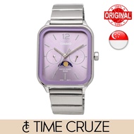 [Time Cruze] Casio MTP-M305 Lunar tracking Light Purple Stainless Steel Unisex Watch MTP-M305D-6AVDF
