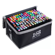 Double-headed Marker Set with 100-262 Colors, Ideal for School Supplies and Watercolor Art Set Penan