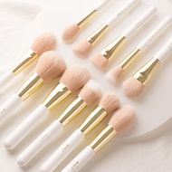 BEILI White Gold Makeup Brushes Professional Foundation Eyeshadow Powder Brushes High Quality Pink Synthetic Make Up Brush Set