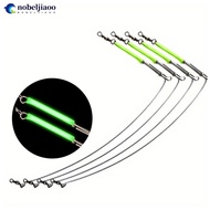 NOBELJIAOO 10PCS 15/20/30/40CM Luminous Curved Blade Balance For Sea Fishing Stainless Steel Single-