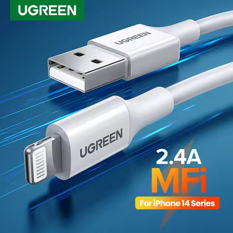 UGREEN MFi USB to Lightning Cable for iPhone 14 13 12 Pro Max 2.4A Fast Charging for iPhone for iPad