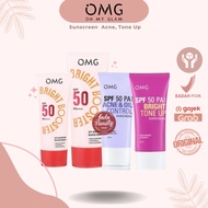 OMG Oh My Glow UV Barrier +24% Brighter Skin Sunscreen SPF 50 PA++++ OMG Sunscreen Bright Tone Up/
