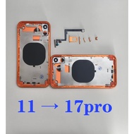 11 Body 17 Pro Housing 11 On 17 Pro Housing 11 To 17 Pro Back DIY Back Cover Housing Battery Middle 