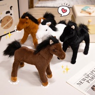 Adorable Sweaty Horse Doll Plush Toy Simulation Horse Cloth Doll Foal Doll White Horse Children's Gi