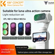 K&F Concept Magnetic CPL+ND16+ND64+ND256 Lens Filter Set for Insta360 Luna Ultra Action Camera...