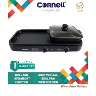CORNELL TABLE TOP GRILL WITH HOT POT CCG-EL98DT/CORNELL CCG-EL68N/ TRIO BBQ POT KOREAN 2IN1 GRILL ST