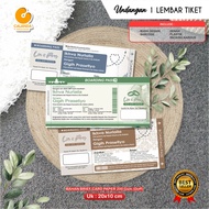 1-Sheet Ticket_D Wedding Invitation – Custom Invitation & Free Data Design/