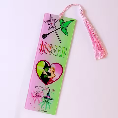 Acrylic Bookmark Wicked Glinda Girl with Tassel Personalized For Book Lover Gift Reader Gift