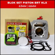 BLOCK SET PISTON FORGET BRT KLX 150 DTRACKER KLX 140 BORUP 63 MM CASTING | 63 MM & 66 MM CERAMIC