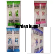 SPIRAL CURTAINS WITH TIE RIBBON THIN BUTTERFLY CURTAINS. CURTAIN VITRASE INNER/