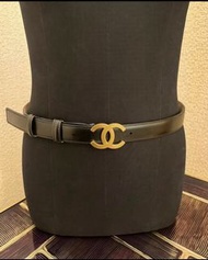 Chanel 黑色腰带/皮帶/belt