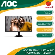 AOC 22B30HM2 21.45" VA Panel Monitor - FHD/100Hz/1ms GTG/1x HDMI/1x VGA