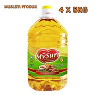 4 Botol × 5 KG MySuri minyak masak 100% Halal.