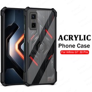 For Infinix GT 30 Pro Case Acrylic Transparent Shockproof Cover Infinix GT30Pro GT30Pro Soft Frame P