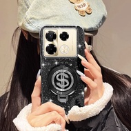 YBD Phone Case For Infinix Note 40 Pro Plus X6853 X6850 X6851B Note 40 Pro+ Rotating USD Bracket Gli