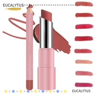 EUCALYTUSSG Velvet Matte Lip Liner, Waterproof 24hrs Smooth Lipstick Pen Set,  Long-Lasting Non-stic