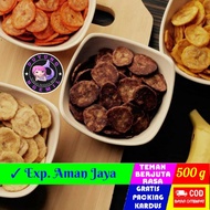 Keripik Pisang Koin Coklat 500g / Kripik Pisang Manis Asli Lampung