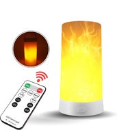 LED Flame Effect Fire Light Bulb USB Rechargeable Flickering Flame