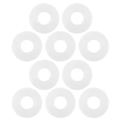 10Pcs Skateboard Shock Pad Bushings White PU Shock Absorber Kit Skateboard Longboard Trucks Pivot Cu