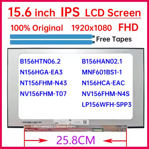 15.6" Laptop LCD Screen For Lenovo IdeaPad 3 15ABA7 15IAU7 Slim 3 15ABR8 15AMN8 15IAH8 15IRH8 15IRU8