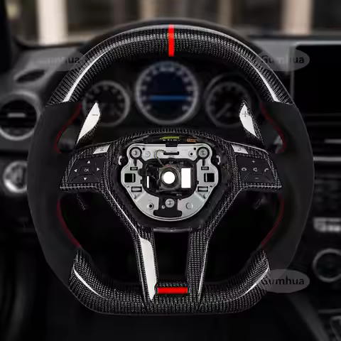 Real Carbon Fiber Steering Wheel Fit For W205 W204 W212 W463 C63 S63 CLS63 E63 W176 W207 S204 W218 C