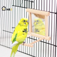 Kaleidoscope Bird Mirror With Perch Bird Perch Mirror Stand Bird Coatiels Cage