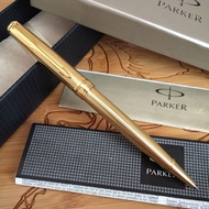 Parker Sonnetปากกาลูกลื่นChiselled Gold & เงินที่ชุบด้วยGold TrimกลไกTwist