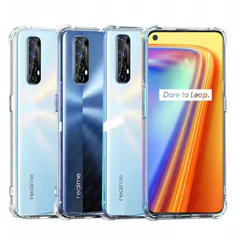 protective Case For realme 7 global Transparent TPU soft silicon back cover On OPPO realme7 realme 7
