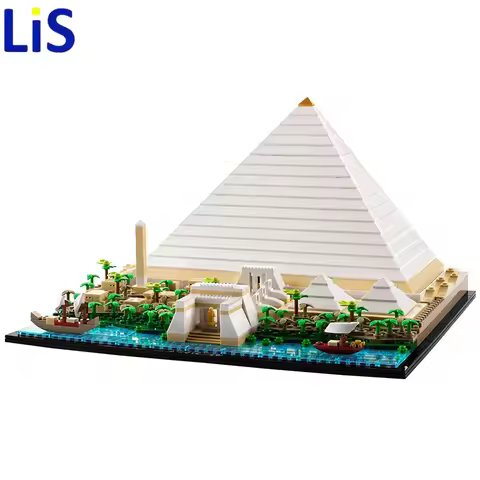 The Great Pyramid of Giza Model City Architecture Street View Building Blocks Set Moc Building Block