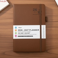 VALEX 2026-2027 Schedule Book, A5 English Agenda Planner Notebook, Week Planner Simple Thick Paper C