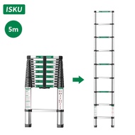 Isku Tangga Teleskopik Portabel Tangga Lipat Aluminium Teleskopik Single Telescopic Ladder 3.8-6.3m